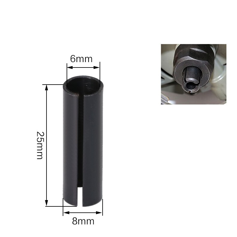 1PCS-cnc engraving machine,Trimmer,Electric wood milling machine adapter,9 models woodworking milling cutter Conversion Sleeve: No.8 8mm-6mm