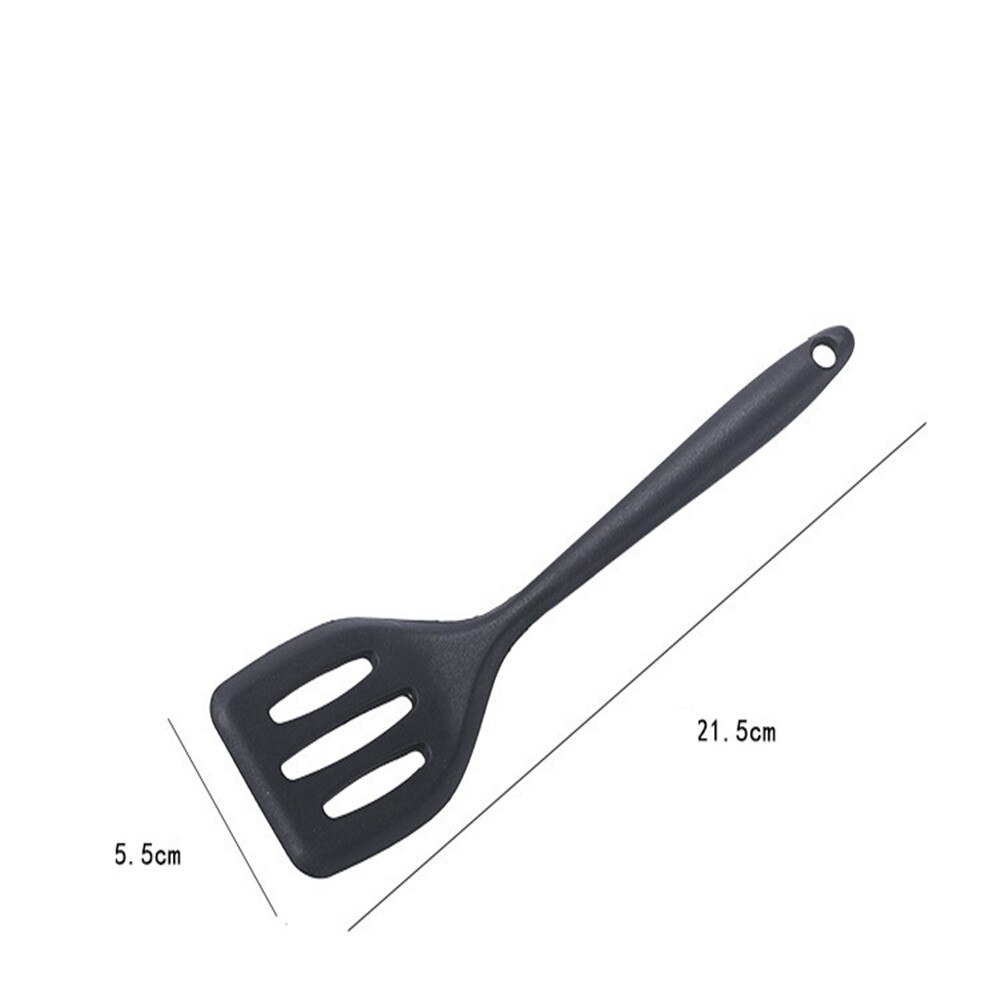 Non-Stick Grade Silicone Turner Slotted Turner Spatula Stainless Steel Handle Kitchen Utensil Non Toxic