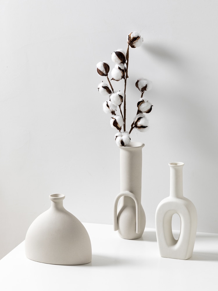 Vase dekoration hjem nordisk keramik vase hjem kunst blomsterarrangement tørret blomster dekoration lille vase dekoration