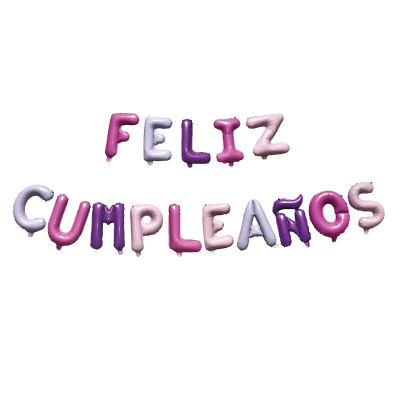 15 stk feliz cumpleanos spansk gratulerer med dagen brev ballonger 16 tommer måke sølv lilla alfabet oppblåsbare globos luftballonger: Rød