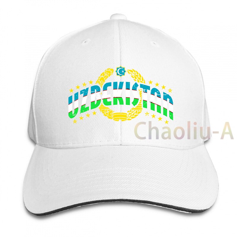 Usbekistan Patriotischen Flagge Usbekistan Stolz Tashkent Samarkand Baseball cap männer frauen Trucker Hüte verstellbare kappe: 1-White