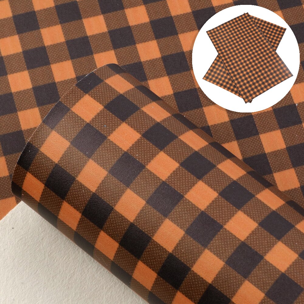 20*34cm Plaid Smooth Faux Leather Fabric for Bows Synthetic Leather in Crafts DIY Handmade Materials,1Yc11255: 1074153046
