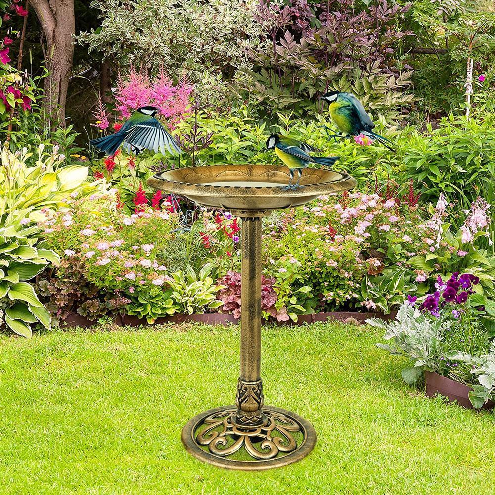 Pedestal 2 en 1 para decoración de jardín, fuente decorativa para exteriores, Vintage para arte Patio, jardín