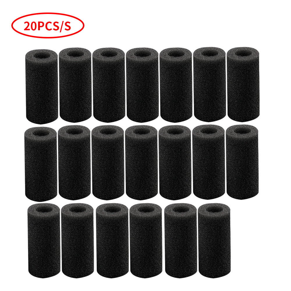 Spons aquariumfilter beschermhoes voor inlaatvijver van visaquarium zwarte kleur schuim waterfilters beschermende accessoires 10/20 stuks: 20 stuks klein formaat