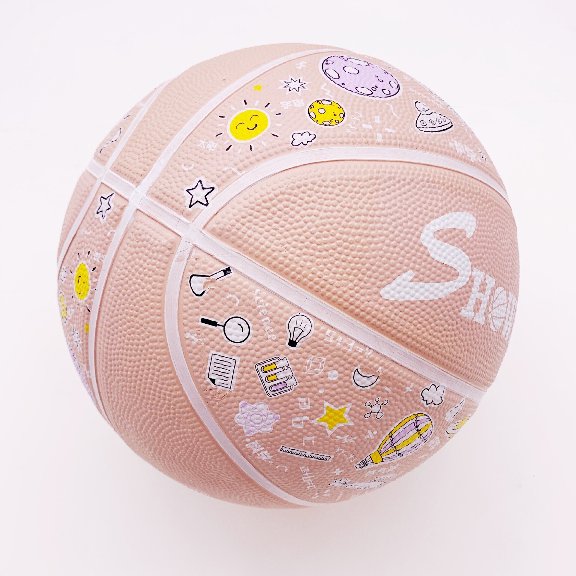 Youth Basketball Size 7/5/4/3 For Indoor Outdoor Bouncy Rubber Basketball For Kids Girls Boys Basketball