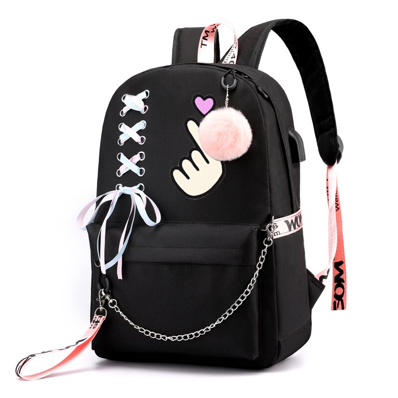 Bonito do que o coração mochila sacos de escola portátil sacos de viagem para meninas adolescente notebook mochila de náilon pusheen: CG5486