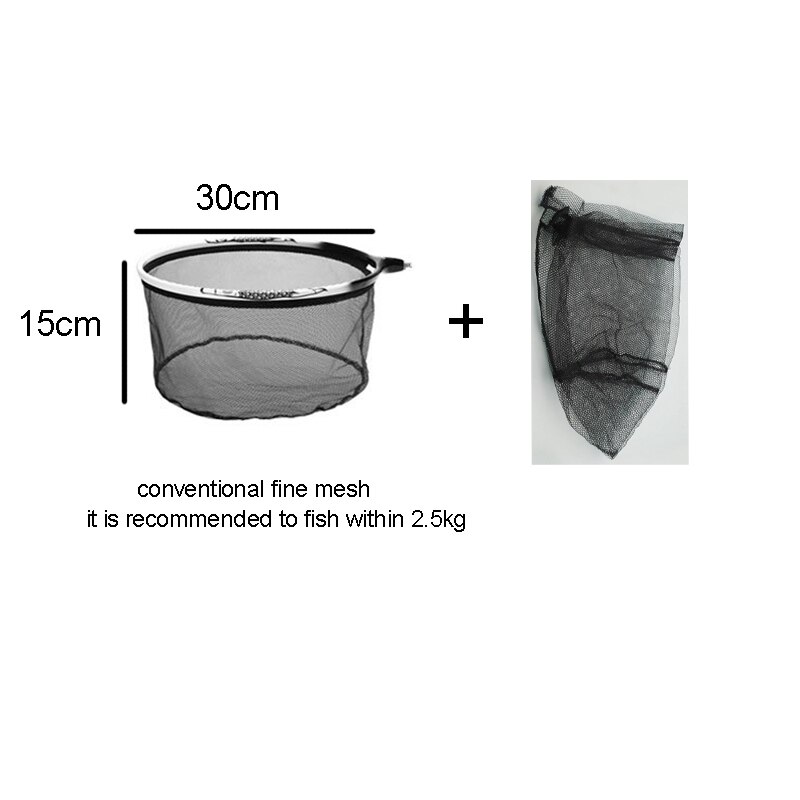 Head Fishing Nets Brail Nano Titanium Alloy Landing Net Removable Hand Net Anti-adhesive Hook Fishing Accessories B358: 30cm set unfoldable