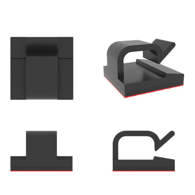 100 st självhäftande kabel permanent trådklämmor kabelorganisatorhållare permanent ankare för väggbord 14 x 14mm