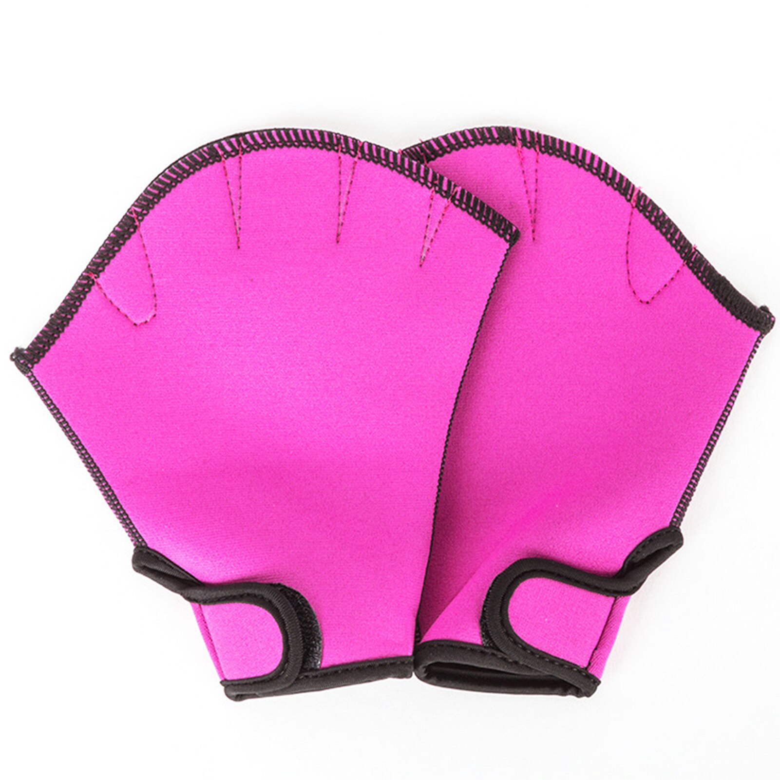 Zwemvliezen Zwemmen Handschoenen Aquatic Traning Peddels Water Weerstand Duiken Hand Peddels Voor Zwemmen Duiken Training Handschoenen: Rose Red  / M