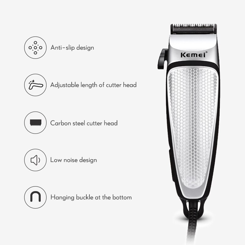 Kemei 4639 Electric Clipper Mens Hair Clippers Trimmer Household Low Noise Beard Machine Personal Care Haircut Tool