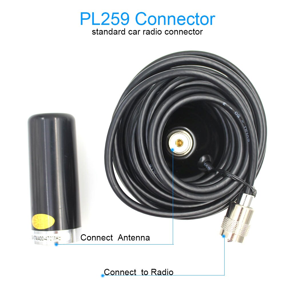 Dual Band Vhf Uhf Mobiele/Voertuig Radio Antenne HH-N2RS + Magnetische Mount &amp; 5M Feede Voor KT8900 KT8900R BJ-218 TM-218