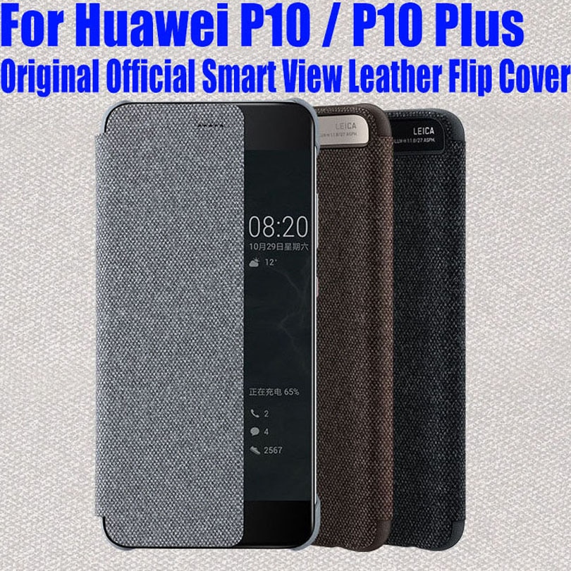 Case For HUAWEI P10 Plus Official Smart View Call ID Leather flip Cover for HUAWEI P10 PLUS Mate9 Pro HP106