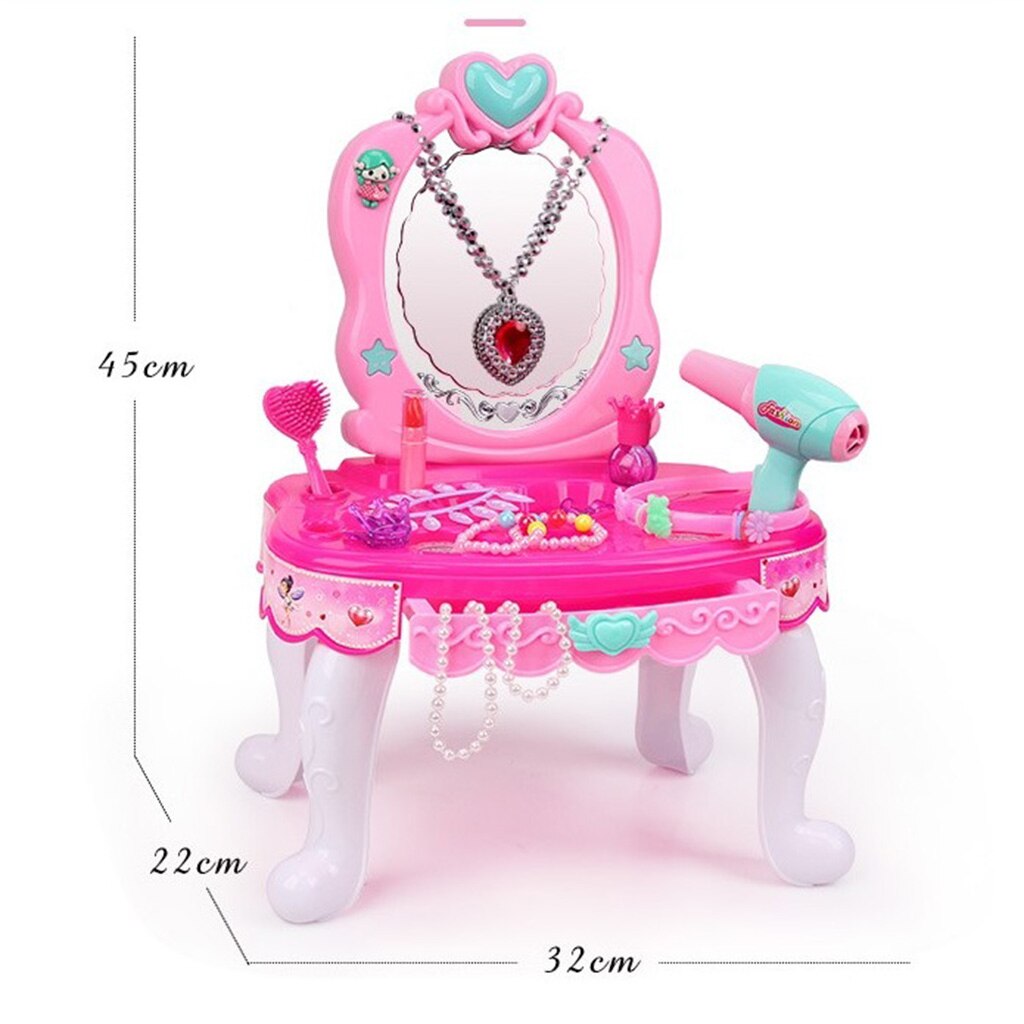 Enfants jouent semblant jouer filles vanité Table beauté jeu ensemble et maquillage