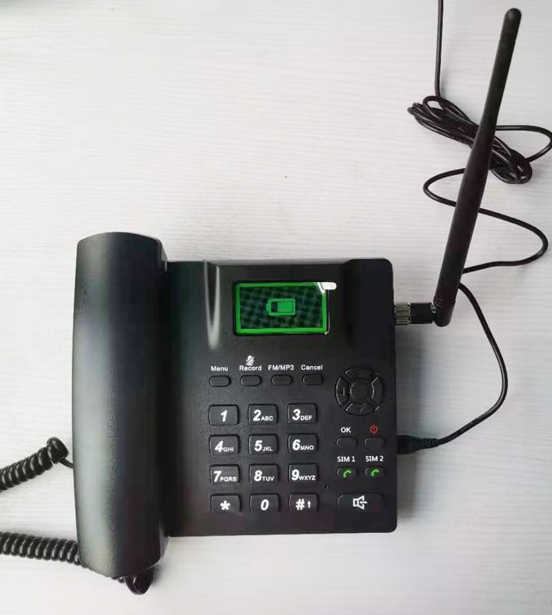 English Russian Languages Cordless Phones with Wifi GSM SIM Card Wireless Fixed Phone Desktop Telephone for Office Home