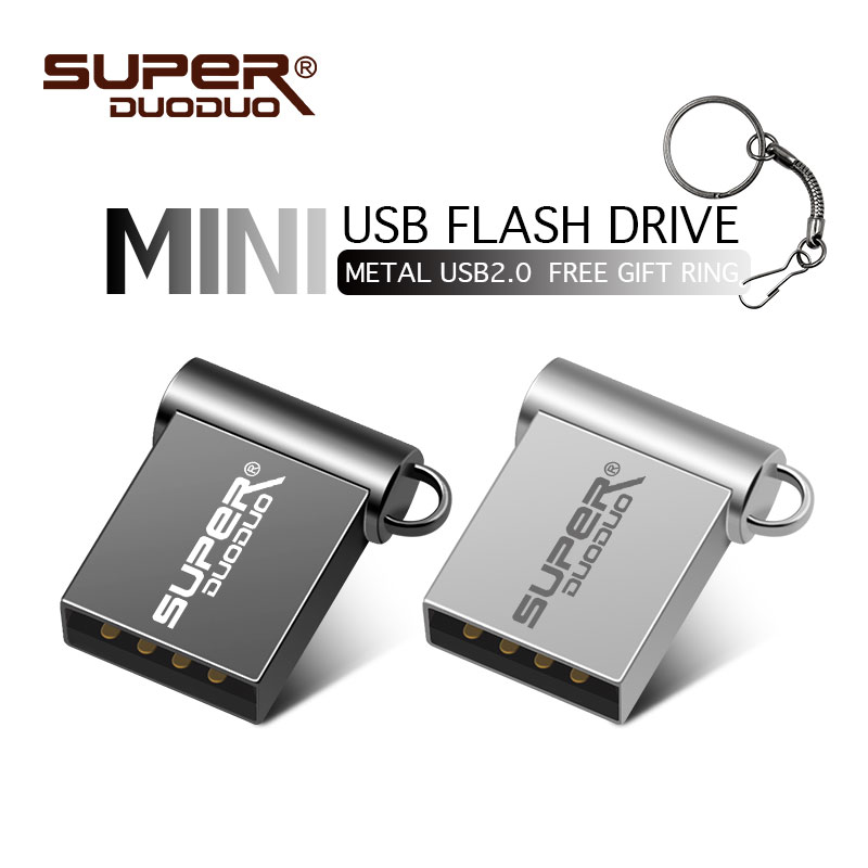 Mini USB Flash Drive PenDrive 64gb Memory Stick 4gb 8gb 16GB 32gb tiny Usb Stick Pen Drive memoria usb+keychain