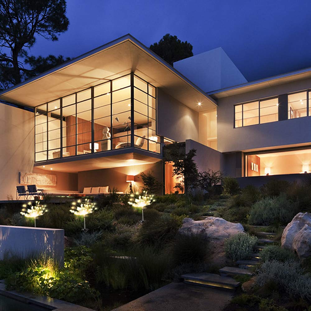 Zonne-vuurwerkverlichting, , 120 led-doe-het-zelf zonne-sterrenhemel, lichtsnoer met zonne-energie, tuinverlichting, vuurwerkverlichting op zonne-energie voor buiten, zonne-gazonlamp