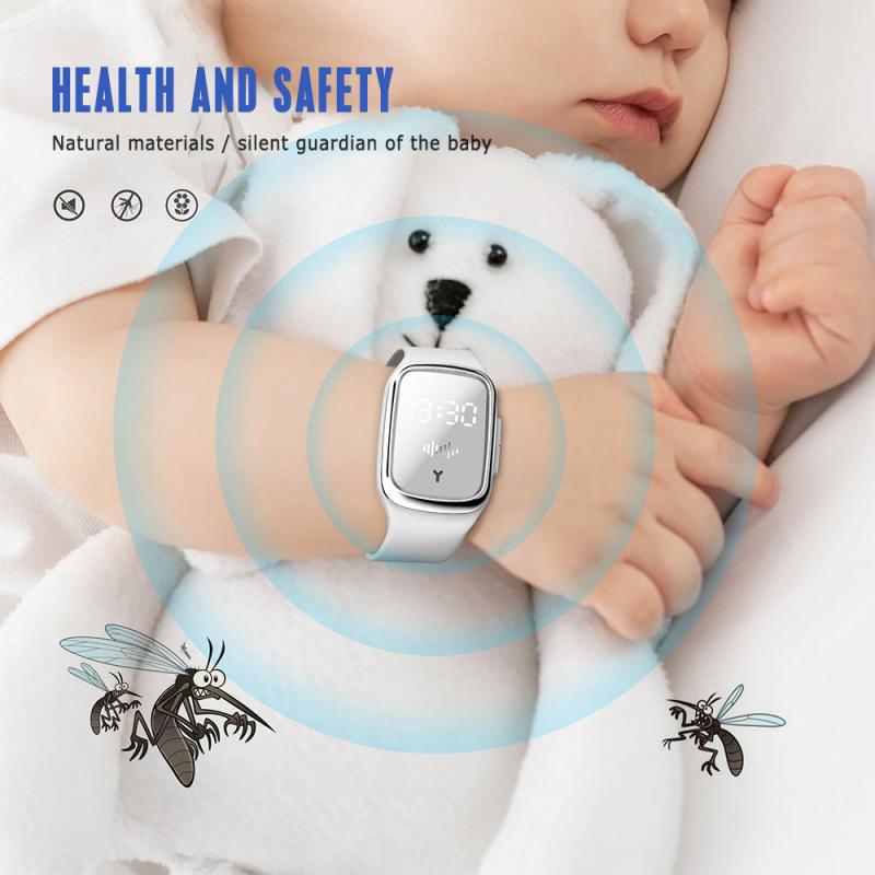 Reloj de pulsera ultrasónico, repelente de insectos y mosquitos, repelente de insectos, para exteriores, para hombre y mujer