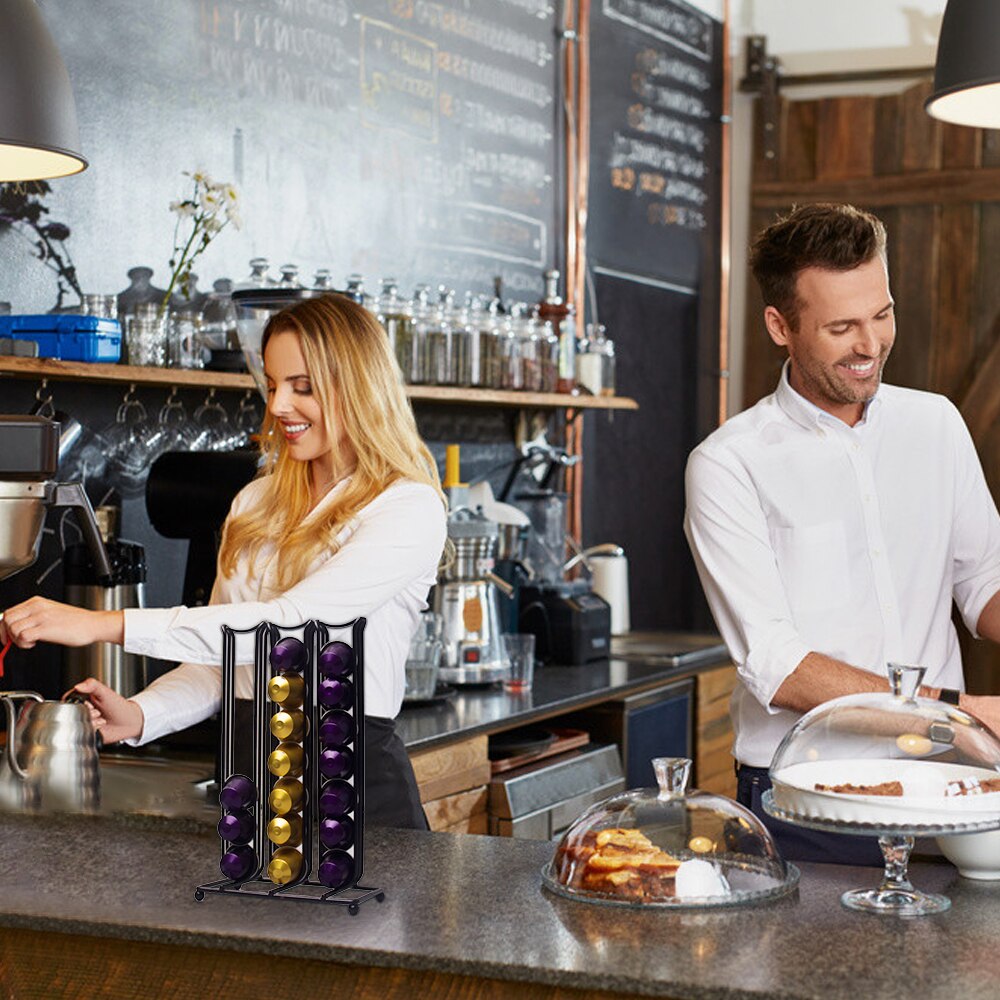 42 tazas para Cápsula de café Nespresso soporte de cápsulas de café base para CÁPSULAS DE estante de almacenamiento sostenedor de la Organización