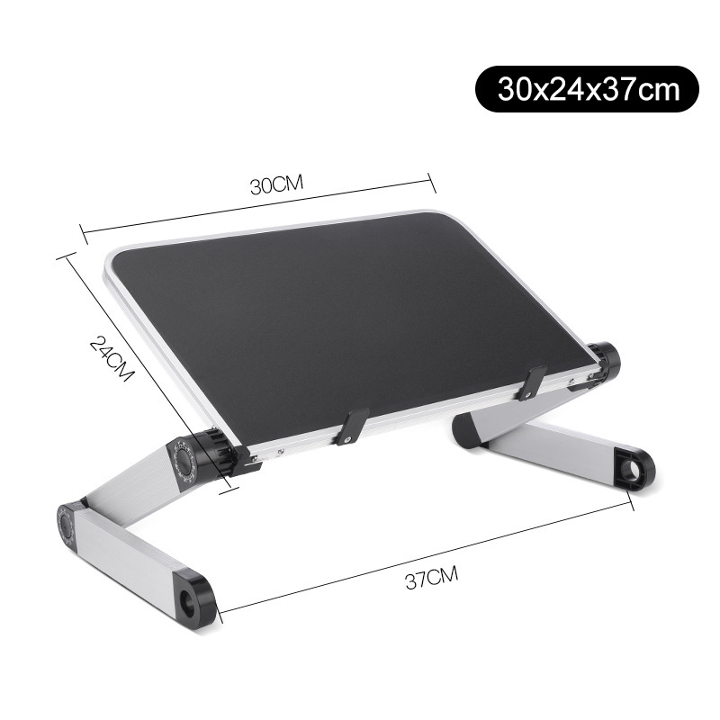 Universal 360 grad einstellung klappbarer laptop-tablet-laptopständer aus aluminiumlegierung für macbook pro notebook-unterstützung laptop-schreibtisch: Schwarz (30 x 24cm)
