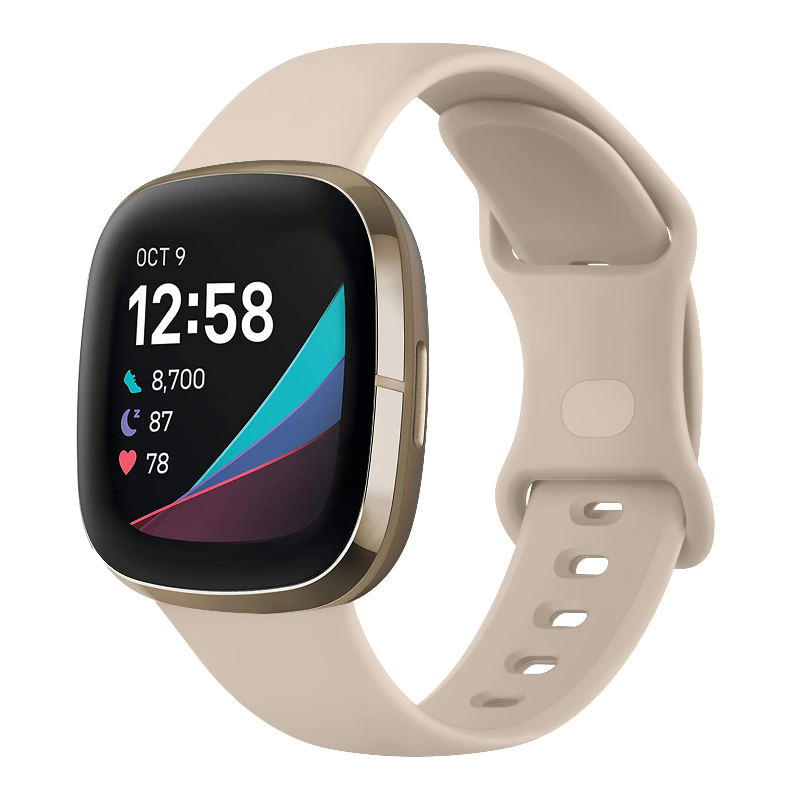 Silikonarmband für Fitbit Versa 3 Versa 4 Armband Armband für Fitbit Sense/Sense 2 Correa Armband Smartwatch Zubehör: S / Nachtblau
