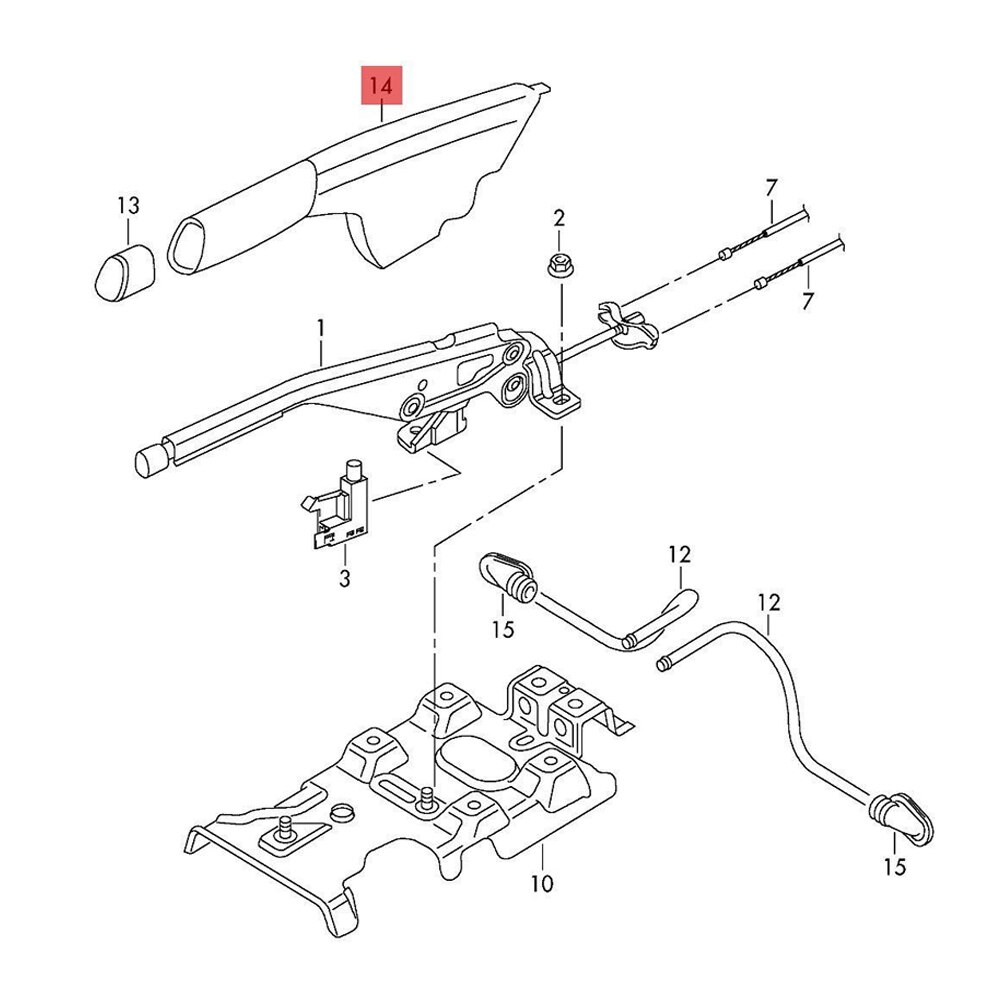noir levier de frein à main frein de stationnement cache pour VW Polo 6R 6C 6R0711461 6R0 711 461 accessoires de voiture