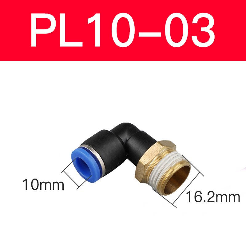 Pl Elleboog Pneumatische Montage 1/4 3/8 1/2 1/8 Bsp Buitendraad Air Quick Connector L Shape Push In Slang Od 6Mm 8Mm 10Mm 12Mm: Kaki