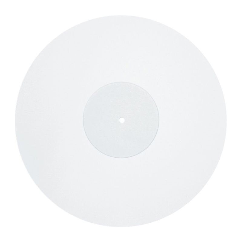 12 tommer 3mm sort hvid akrylplade antistatisk lp vinylmåtte slipmat til tilbehør til grammofonplader: Hvid