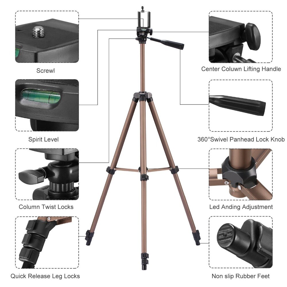 Tripod Camera With Remote Control Phone Holder For Smart Phone Camera Wireless Remote Shutter Portable Digital Camera Tripod
