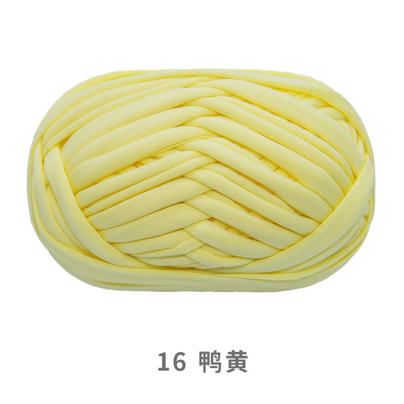 Neemoy100g/ball Colorful Cloth Strip Yarn Hand Knitting Crochet Thread for DIY Handmade Cushion Carpet Line Coarse Yarn: 16 duck yellow