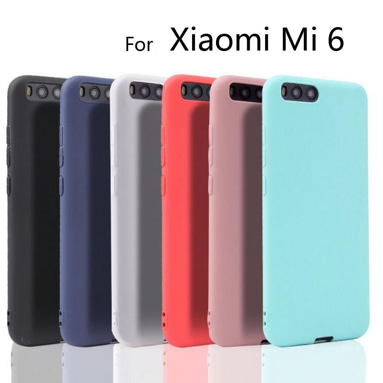 Caso di TPU Della Caramella per Xiaomi Mi 6 Opaca Della Copertura Xiaomi Mi6 del silicone Molle di TPU Caso Della Copertura Posteriore Xiaomi Mi 6