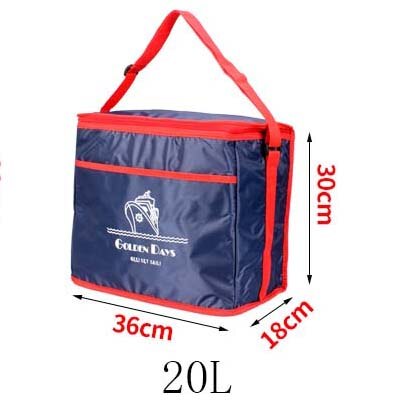 8L-38L grote koeltas draagbare geïsoleerde lunch picknick box ice pack thermische maaltijd drinkt bier blikjes koud carrier cool schouder tas: 20L