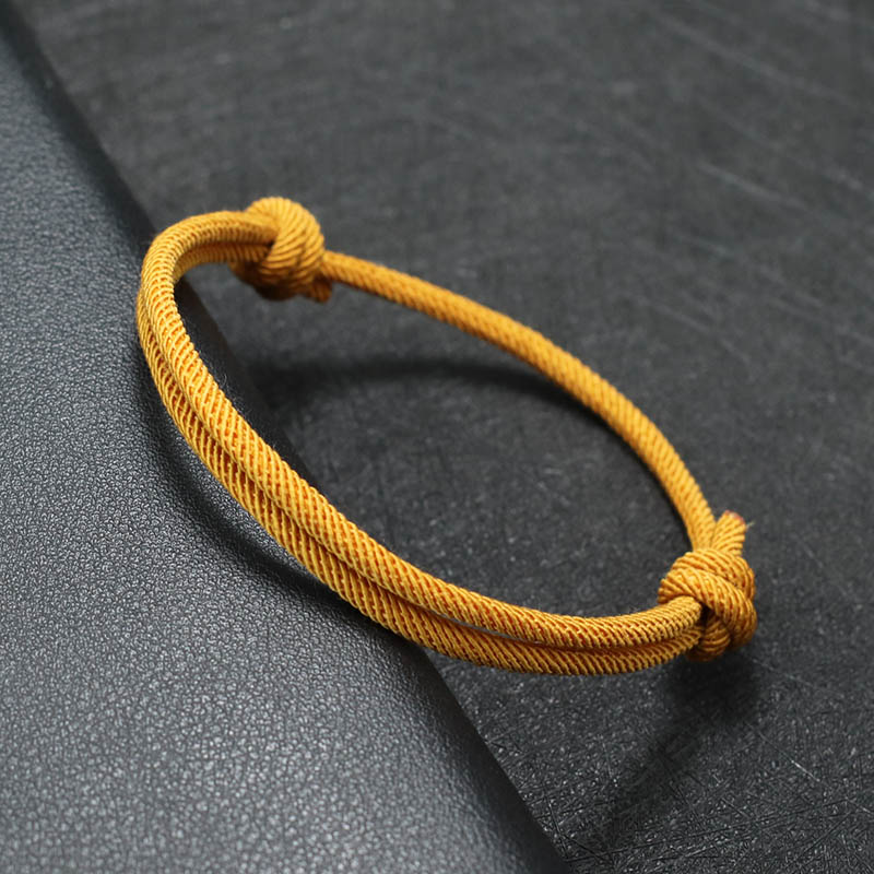 Nueva pulsera de cuerda ajustable hecha a mano para hombre, pulsera de relación de cuerda fina de 4mm, para él, Brazalete de hilo de la suerte, Pulseira