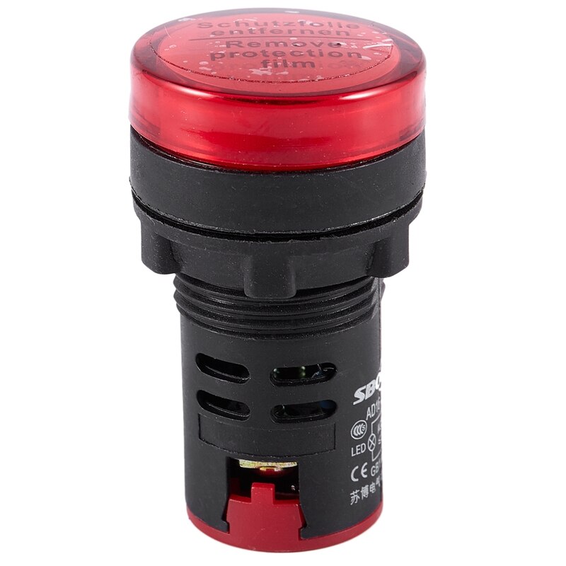 AC/DC 24V LED Power Indicator Pilot Signal Lamp 22mm Red Light