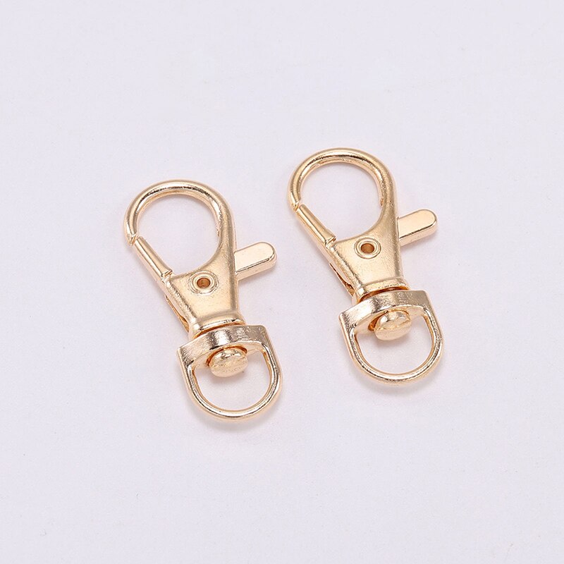 10Pcs/Lot KC Gold Bronze Color Metal Lobster Clasp Hooks Connector For DIY Making Key Chain Jewelry Findings Accessories: KC Gold / 32X14MM