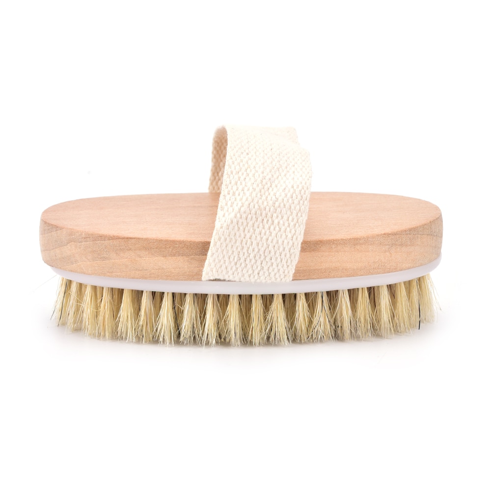 1pc tør hud krop bløde naturlige børster spa-børsten træbadekar bruser børste spa kropsbørste uden håndtag