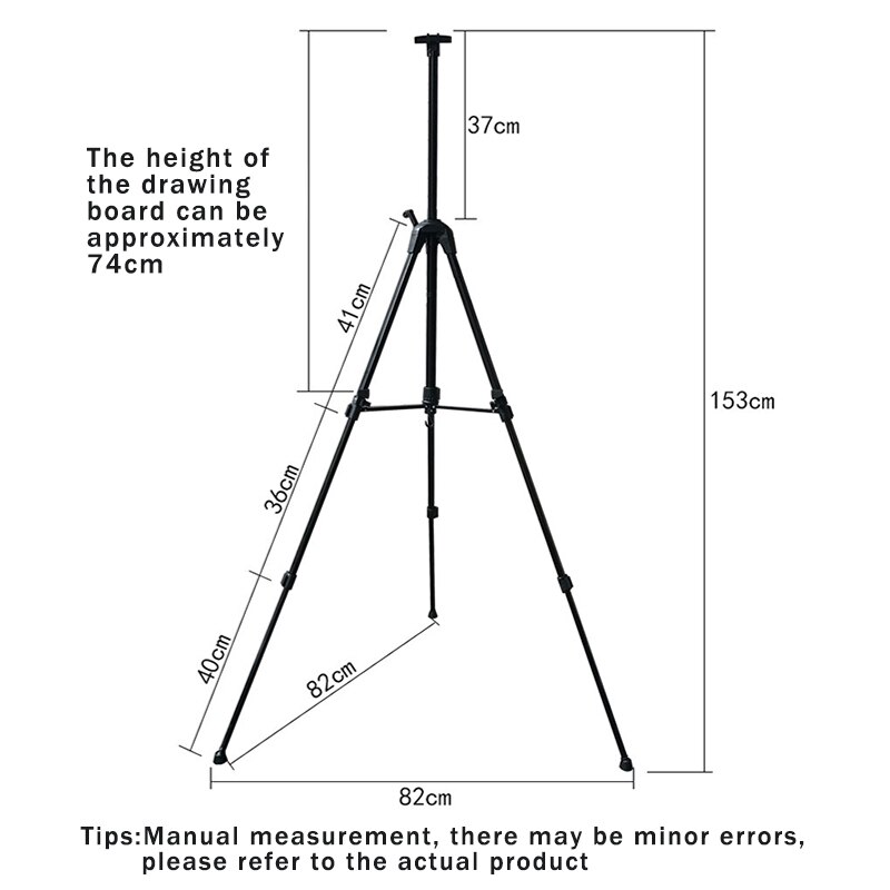 Sztaluga ze stopu aluminium korba ręczna teleskopowy stojak trójnóg szkic rysunek sztalugi podróży chowany regulowany metalowy szkic sztalugi