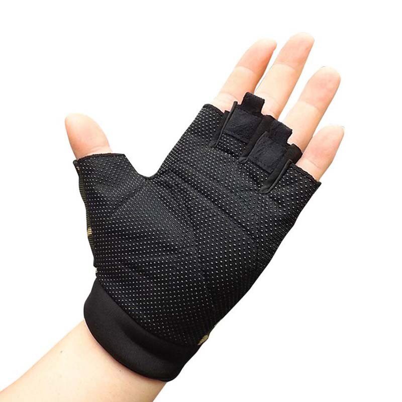 Mannen Fietsen Handschoenen Camouflage Half Vinger Fiets Handschoenen Voor Fiets Anti-Slip Zacht Ademend Fietsen Wanten Fitness Sport