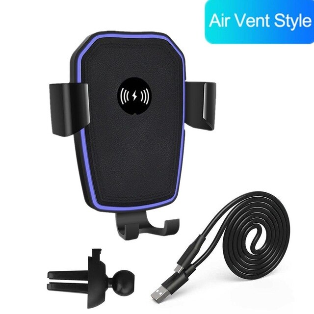 FDGAO Qi Car Wireless Charger for IPhone 12 11 X XS XR 8 Fast Wireless Charging Mount for Samsung S10 S20 S21 Car Phone Holder: Air Vent Style