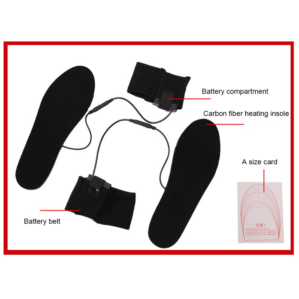 4.5 v Batería de Fibra de Carbono Calienta Plantilla Mujeres Hombres Invierno Plantilla Térmica Plantilla Del Zapato Del Pie Eléctrica