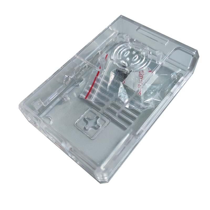 Funda Raspberry pi 4, carcasa Raspberry Pi con ventilador de refrigeración, funda negra transparente para Raspberry Pi 4 modelo B, Pi 4B, Pi 4: Transparent Case