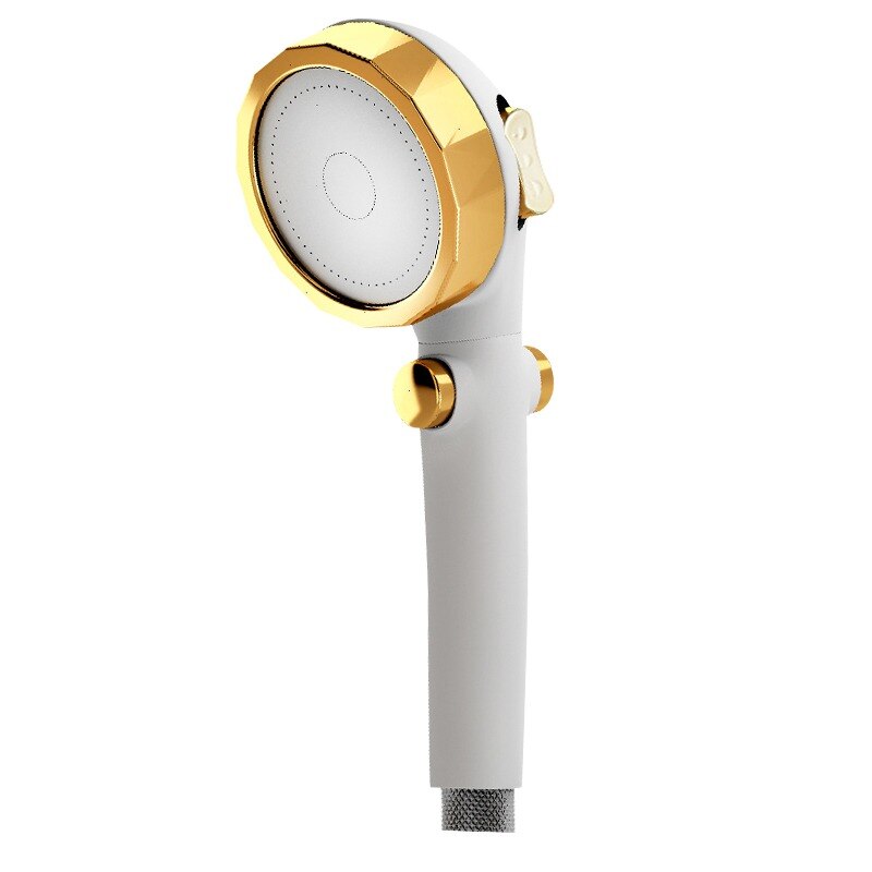 High Pressure Upgrade Shower Head 3 Modes Handheld Adjustable Water Saving ShowerHead Pressurized Spray Nozzle Bathroom Supplies: A white-3 modes