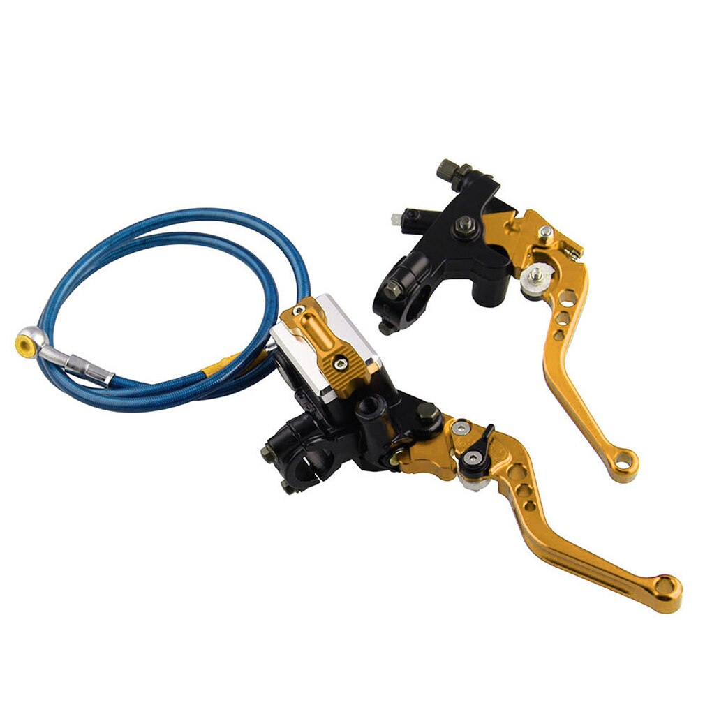 Motorcycle Brake Set Universal Alloy Front Brake Master Cylinder Cable Clutch with Adjustable Levers: NO.9