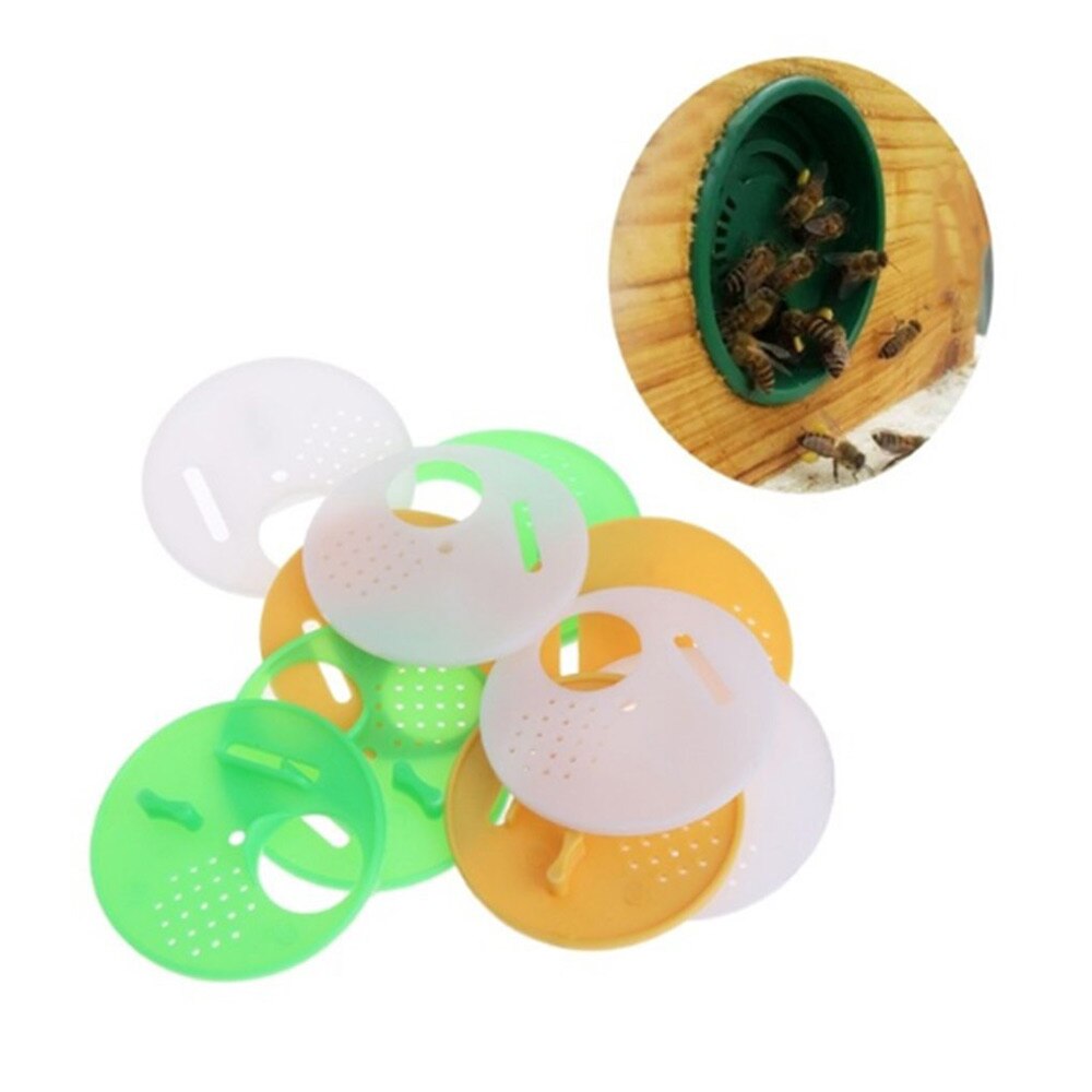 12 Stuks Bijenkorf Nest Deur Vents Bee Gereedschappen Ronde Bijenkorf Doos Entree Gate Plastic Bijenteelt Apparatuur