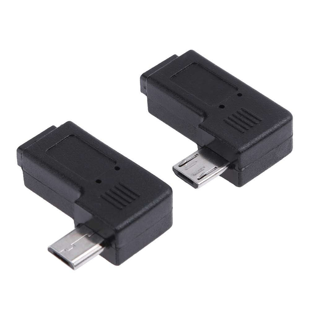 Micro Adapter USB 2pcs 90 Degree Micro USB Female to Micro USB Male Adapter Connector 90 Degree Left+Right Angle Adapter
