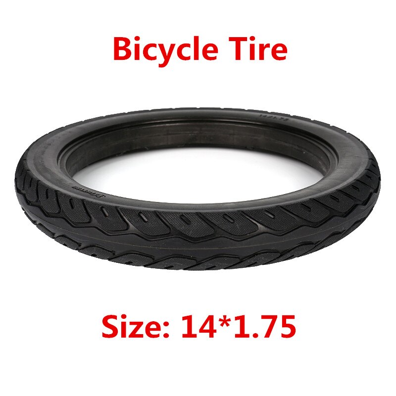 14*1.75 Bicycle Fixed Free Inflatable Solid Tire 14x1.75 Anti Stab Riding MTB Road Bike Tyre