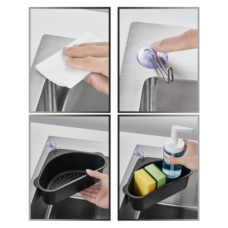 Driehoekige Gootsteen Plank Gootsteen Zeef Mand Hollow Sponge Holder Sink Opslag Plank Hoek Organizer Voedsel Catcher