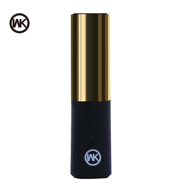 Wekome Draagbare Oplader Voor Xiaomi Powerbank Mini Power Bank Lippenstift Externe Accu Voor Iphone X Xiaomi Bateria Externa: Gold Powerbank