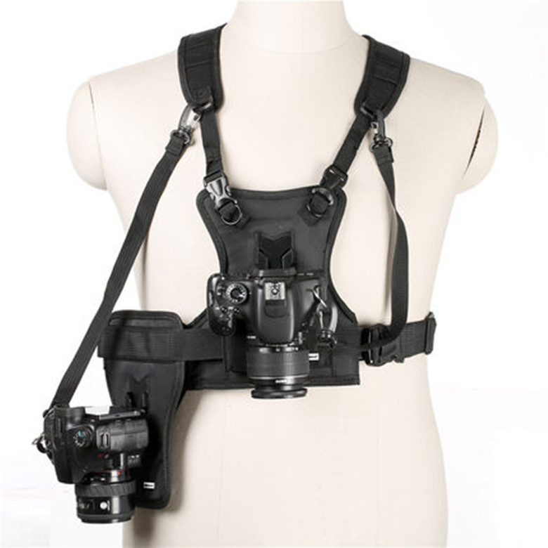 Micnova MQ-MSP01 caméra gilet DSLR poitrine de transport multifonctionnel rapide double côté étui sangle pour Canon Nikon Sony appareil photo