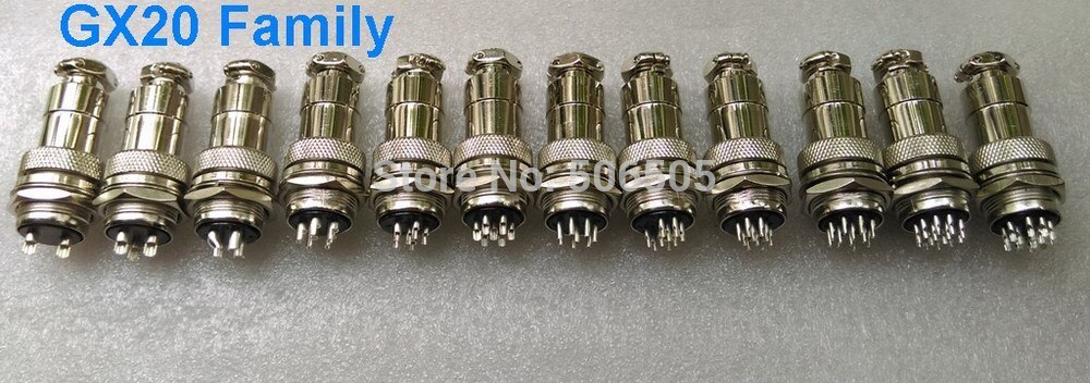 20 Mm GX20 12 Pins Luchtvaart Plug Luchtvaart Socket Kabel Joint 2 Set/partij