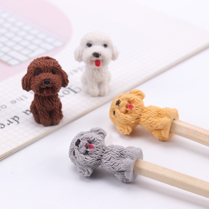 1PC Cute Dog Rubber Eraser School Office Stationery Supplies Pencil Correction Tools Drawing Accessories Student Kids